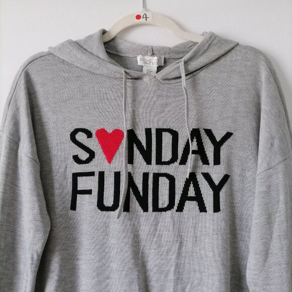 Rachael Zoe Womens Gray Sunday Funday Drop Shoulder Pullover Hoodie Size M - Picture 3 of 9